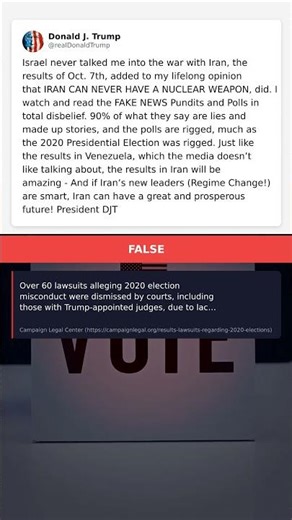 ❌ FALSE: "2020 Presidential Election was rigged" #Shorts