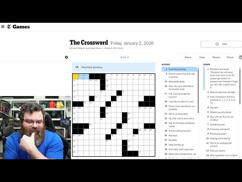 Learning Crossword Week 84 | NYT Crossword Friday Jan 2nd, 2026