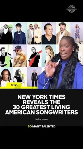 The New York Times unveils the 30 greatest living American songwriters ⭐️