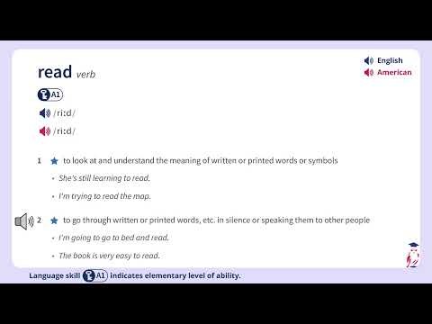 💡 read (verb) - Meaning & Pronunciation - CEFR A1 | Oxford English Dictionary