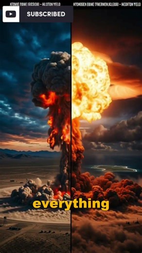 Hydrogen Bomb vs Atomic Bomb (The Truth Will Shock You) #facts #shorts