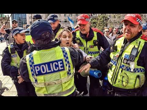 ANTIFA Get Arrested Protesting Against An Empty Square