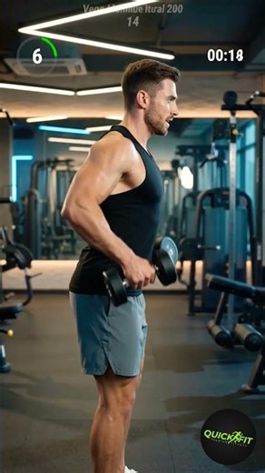 Dumbbell Bent Over Row Exercise | Build a Strong Back 💪 | Quick Fitt#fitnesshort#shorts