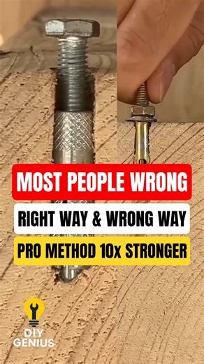 Two Insert Bolts — Only One Is Installed the Right Way #diy #lifehacks #shorts