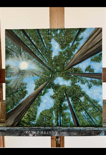 Skyward: Stunning 30cm x 30cm Oil Painting