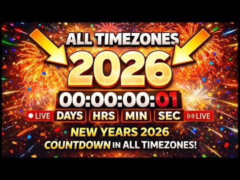 2026 Countdown LIVE 🌍 | New Year in EVERY Country!