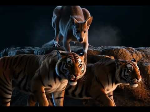 Kangaroo Fights Back Against Surrounding Tigers | Animal Fights