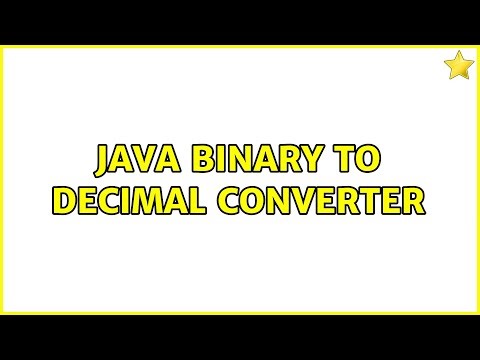 java binary to decimal converter