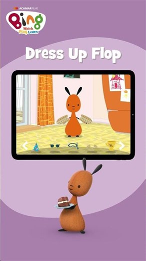 Dressing Up with Flop! | Bing: Watch, Play, Learn! | #Shorts | Bing's Playhouse