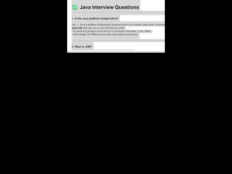 How I learn Core JAVA in simple for Any interview