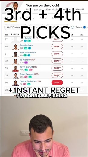 3rd + 4th Picks = INSTANT REGRET - Mock Draft Points League - Fantasy NBA, Yahoo Sleeper ESPN