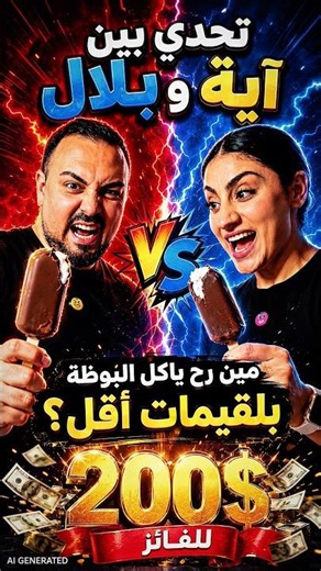 Aya vs. Bilal Ice Cream Challenge: Who Can Finish in Fewer Bites for $200? 💵🤯 #bilayafamily #expl...