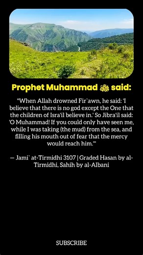 When Allah drowned Fir'awn, he said:… #hadith