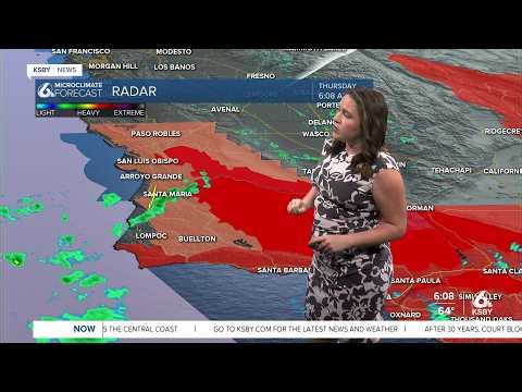 Rain, thunder, and lightning kick off a hot Thursday on the Central Coast
