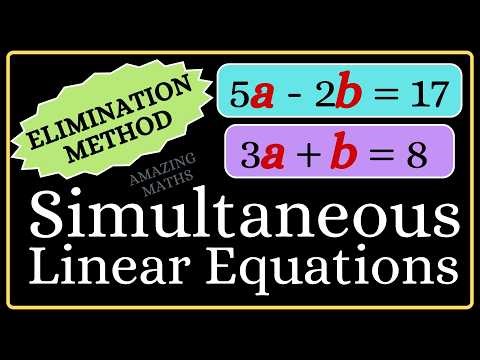 SIMULTANEOUS LINEAR EQUATIONS EliminationMethod