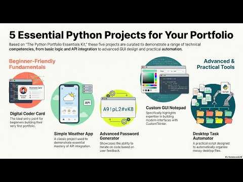 The Python Portfolio Essentials Kit | 5 Beginner Projects to Get Hired 💻