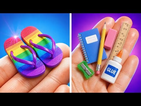 TINY SCHOOL CRAFTS FOR SCHOOL 🎒✨| VIRAL MINI DIYs & EASY HACKS YOU NEED TO TRY!