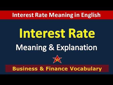 Interest Rate Meaning and Definition | What is Interest Rate? | Finance Vocabulary