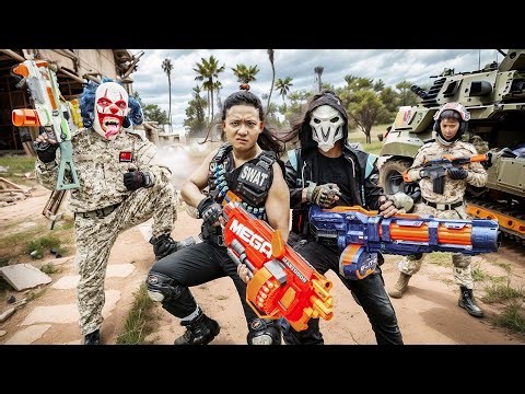 LTT Films : Silver Flash Vs The Masked Army - Ultimate Nerf Guns Battle For Survival