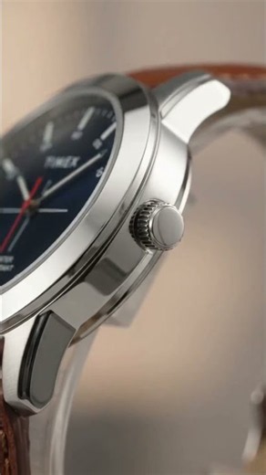 TIMEX Classics Men’s Watch ⌚💙 | Blue Dial & Brown Strap | Classic Analog Watch Review