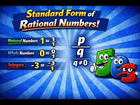 Standard form of Rational Number | Rational Numbers | TG Grade 8 | Math | Khan Academy