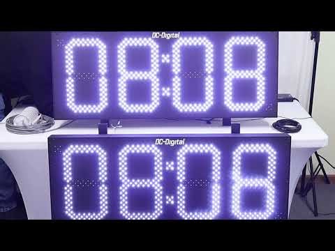 GPS Synchronized Outdoor Time & Temperature Display w/Master–Secondary Clock System - DC-150-TT-GPS