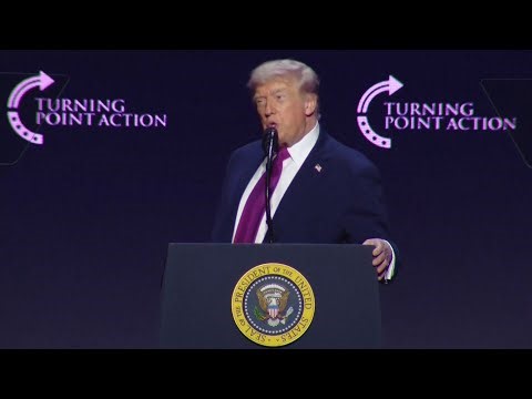 Trump at TPUSA event: Iran opened Strait of Hormuz; US Naval blockade to remain until deal complete
