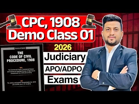 CPC, 1908 (Demo Class 01) | Judiciary & APO Exams 2026 | SLG Law Classes