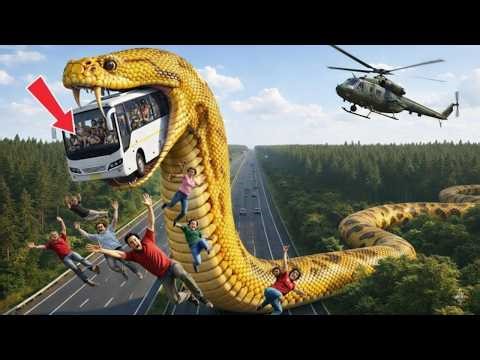 Heroic Rescue Team Saves Passenger Bus from Deadly Giant Python Attack 🐍🚌