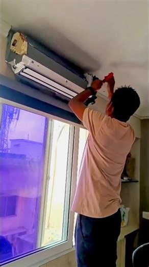 New Daikin Split AC Installation🛠️🧑🏻‍🔧#new#daikin#split#ac#installation#shorts#foryou#airconditioner