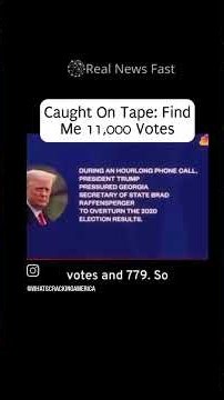 Caught On Tape: Trump Demands Georgia Officials 'Find 11,780 Votes'