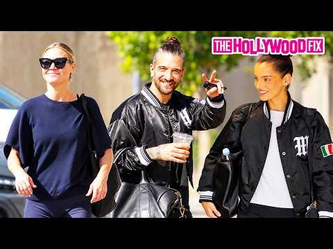 Julia Stiles, Maura Higgins & Mark Ballas Arrive At 'Dancing With The Stars' Rehearsal Studios In LA