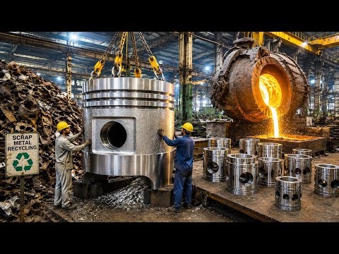 From Scrap Metal to Engine Pistons | Complete Recycling & Manufacturing Process