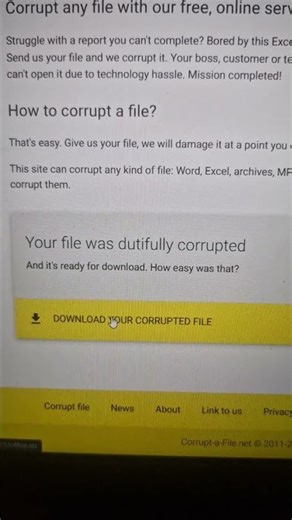 How to Corrupt Any File in Seconds 😈 #shorts