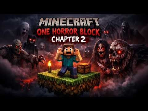Minecraft One Horror Block Survival Challenge! The scariest Minecraft mod ever 👻