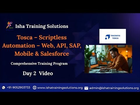 Tosca – Scriptless Automation Day2 video on 22nd 2025. +91- 9052903733 to enroll.