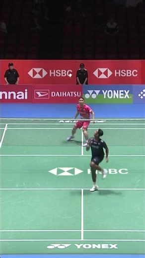 Airborne backhand! #shorts #badminton #BWF