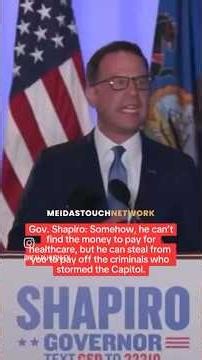 Gov. Shapiro TORCHES Trump Over Jan 6 Fund 😳💰 #Trump #Politics #BreakingNews