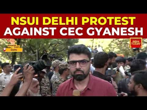 Ground Report: NSUI Marches To Jantar Mantar Against CEC Gyanesh Kumar Over Alleged Voter Deletions