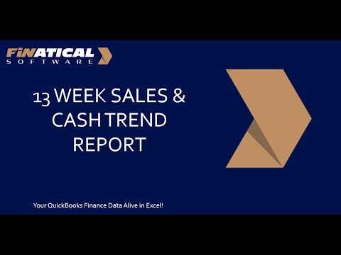 Build a Refreshable 13-Week Sales & Cash Trend Report