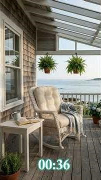 1 Minute ADHD ASMR Timer 🌊 Coastal Grandmother Porch (No Music)