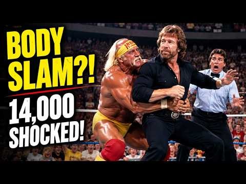 Hulk Hogan Tried to Body Slam Chuck Norris at WWE – 14,000 Fans Shocked