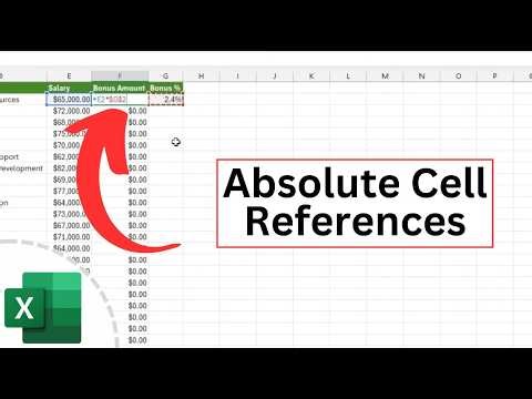 Excel Quick Tip - F4 for Absolute Cell References