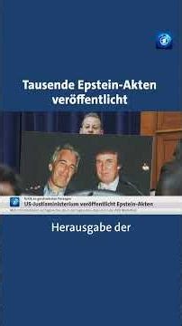 Das US-Justizministerium hat mit der Veröffentlichung der Epstein-Akten begonnen #tagesschau