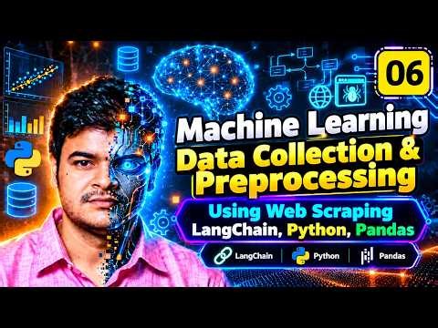 Data Collection & Preprocessing in Machine Learning from web scraping using Python LangChain Pandas