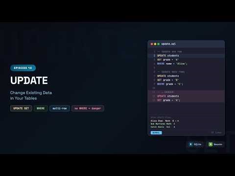 SQLite for Beginners: UPDATE SET WHERE & the Danger of No WHERE | Episode 10