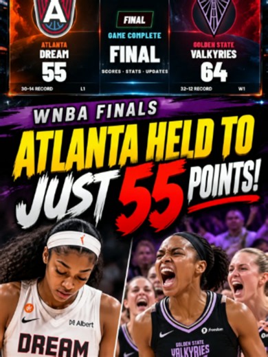 Golden State Valkyries SHUT DOWN Atlanta Dream! Just 55 Points in WNBA Finals Game 5! #wnba #angelreese #sports