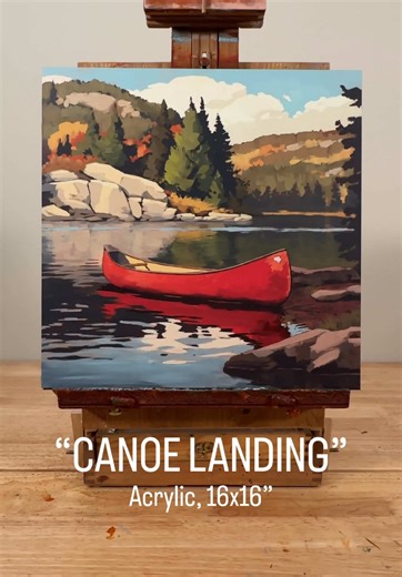 Canoe Landing: Painting Inspired by Boundary Waters Adventures