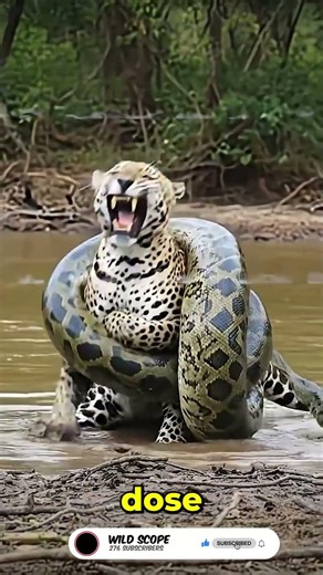 Predator vs Predator | Wild Instincts 🌿⚔️ #Jaguar #Anaconda #Wildlife #Nature #Predator #Shorts