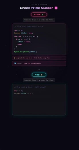 If the number is prime or not #java #javascript #python #pythonprogramming #coding #code #react